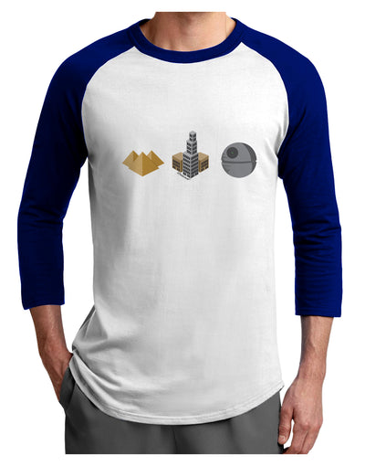 History of Architecture Funny Sci-fi Adult Raglan Shirt by TooLoud-TooLoud-White-Royal-X-Small-Davson Sales