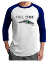 Graphic Feather Design - Free Spirit Adult Raglan Shirt by TooLoud-TooLoud-White-Royal-X-Small-Davson Sales