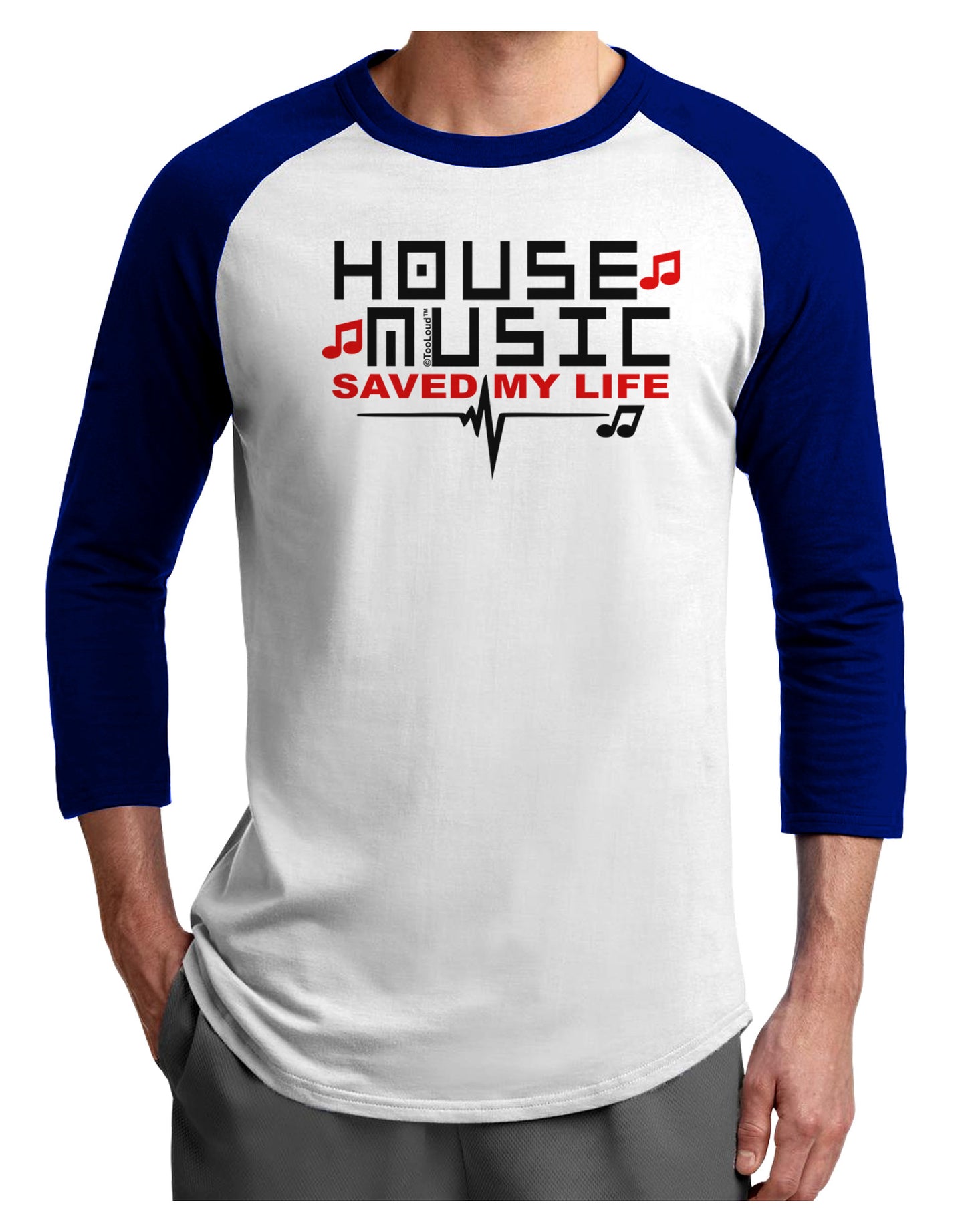 House Saved My Life Adult Raglan Shirt-Raglan Shirt-TooLoud-White-Royal-X-Small-Davson Sales