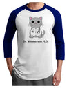 Dr Whiskerson MD - Cute Cat Design Adult Raglan Shirt by TooLoud-TooLoud-White-Royal-X-Small-Davson Sales