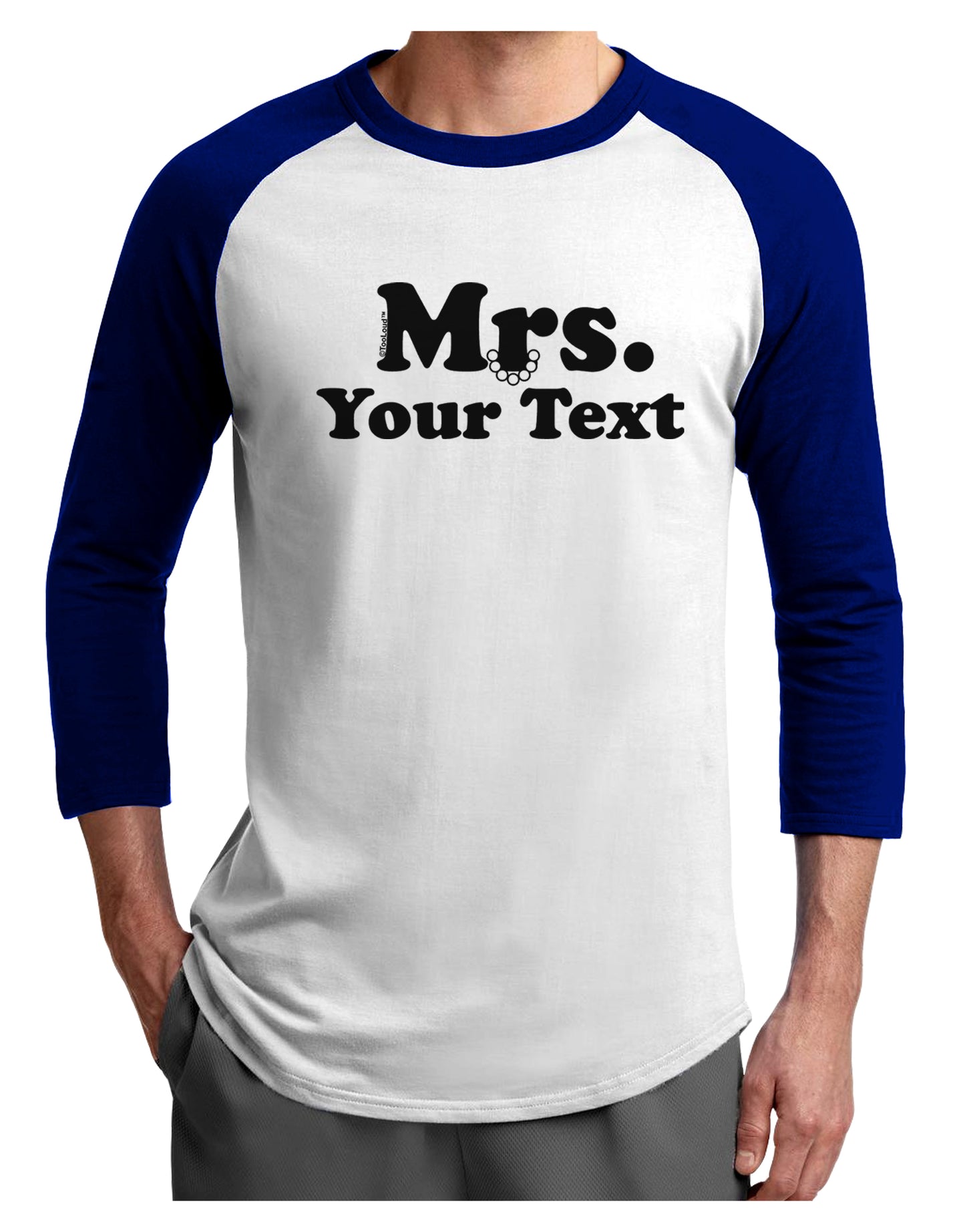 Personalized Mrs Classy Adult Raglan Shirt by TooLoud-TooLoud-White-Royal-X-Small-Davson Sales