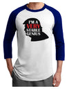I'm A Very Stable Genius Adult Raglan Shirt by TooLoud-Clothing-TooLoud-White-Royal-X-Small-Davson Sales