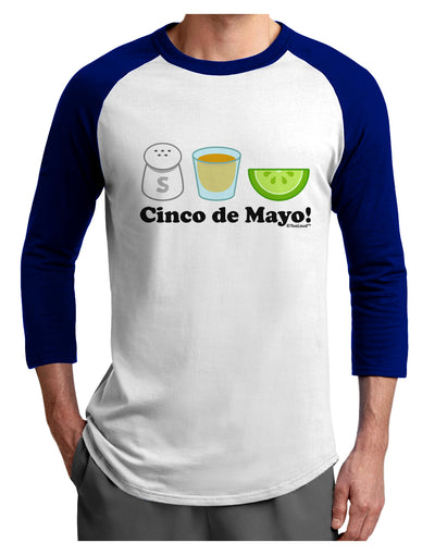 Cinco de Mayo Design - Salt Tequila Lime Adult Raglan Shirt by TooLoud-TooLoud-White-Royal-X-Small-Davson Sales