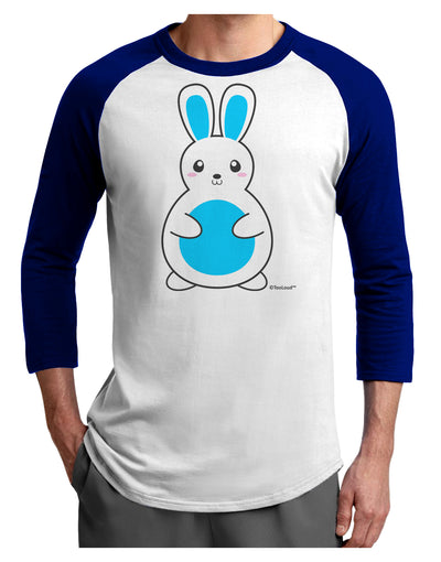 Cute Easter Bunny - Blue Adult Raglan Shirt by TooLoud-TooLoud-White-Royal-X-Small-Davson Sales