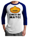 Sombrero Design - Cinco de Mayo Adult Raglan Shirt by TooLoud-TooLoud-White-Royal-X-Small-Davson Sales