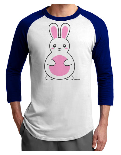 Cute Easter Bunny - Pink Adult Raglan Shirt by TooLoud-TooLoud-White-Royal-X-Small-Davson Sales