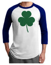 Traditional Irish Shamrock Adult Raglan Shirt-Raglan Shirt-TooLoud-White-Royal-X-Small-Davson Sales