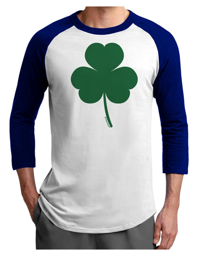 Traditional Irish Shamrock Adult Raglan Shirt-Raglan Shirt-TooLoud-White-Royal-X-Small-Davson Sales