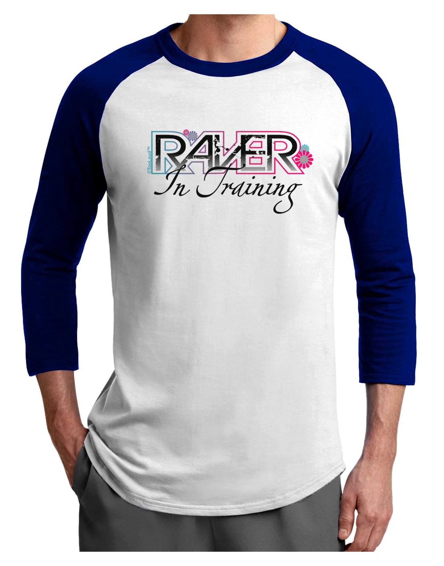 Matching Raver - In Training Adult Raglan Shirt-Raglan Shirt-TooLoud-White-Royal-X-Small-Davson Sales