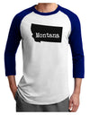 Montana - United States Shape Adult Raglan Shirt by TooLoud-TooLoud-White-Royal-X-Small-Davson Sales