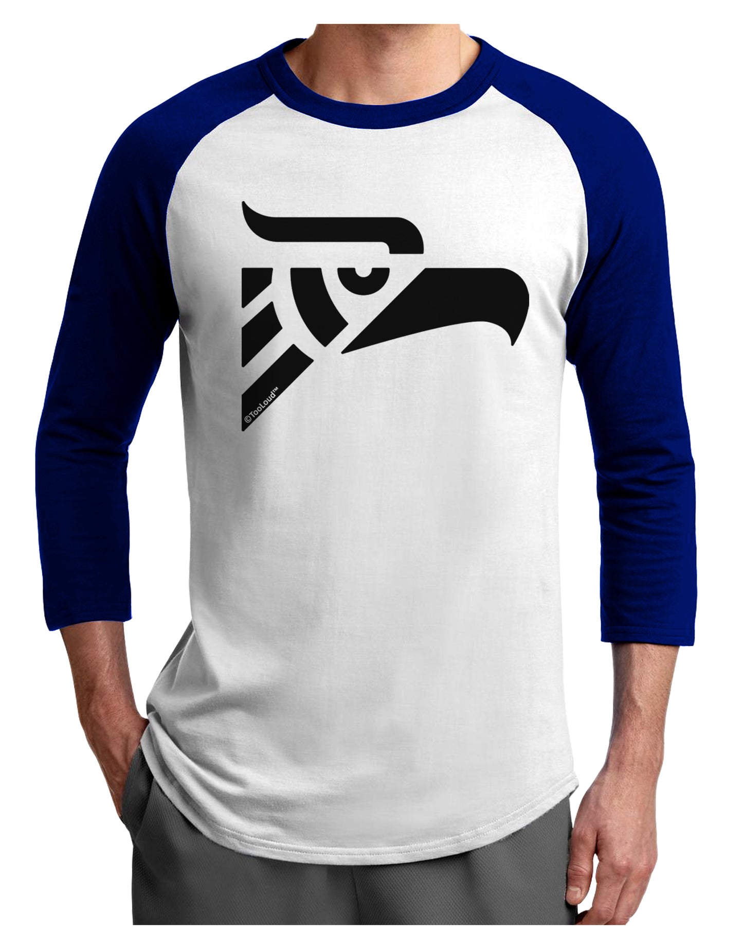 Hecho en Mexico Eagle Symbol Adult Raglan Shirt by TooLoud-TooLoud-White-Royal-X-Small-Davson Sales