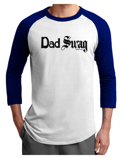 Dad Swag Text Adult Raglan Shirt by TooLoud-TooLoud-White-Royal-X-Small-Davson Sales