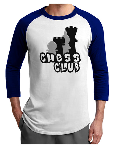 Chess Club Adult Raglan Shirt by TooLoud-TooLoud-White-Royal-X-Small-Davson Sales