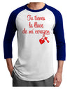 Tu Tienes La Llave De Mi Corazon Adult Raglan Shirt by TooLoud-TooLoud-White-Royal-X-Small-Davson Sales