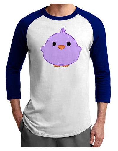 Cute Little Chick - Purple Adult Raglan Shirt by TooLoud-TooLoud-White-Royal-X-Small-Davson Sales