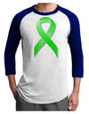 Lyme Disease Awareness Ribbon - Lime Green Adult Raglan Shirt-TooLoud-White-Royal-X-Small-Davson Sales