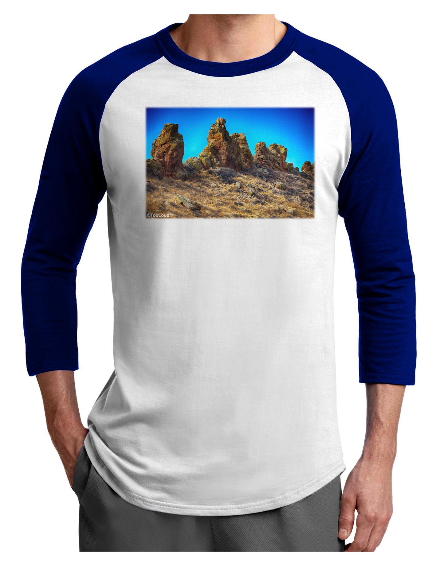 Crags in Colorado Adult Raglan Shirt by TooLoud-TooLoud-White-Royal-X-Small-Davson Sales