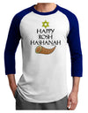 Happy Rosh Hashanah Adult Raglan Shirt-Raglan Shirt-TooLoud-White-Royal-X-Small-Davson Sales