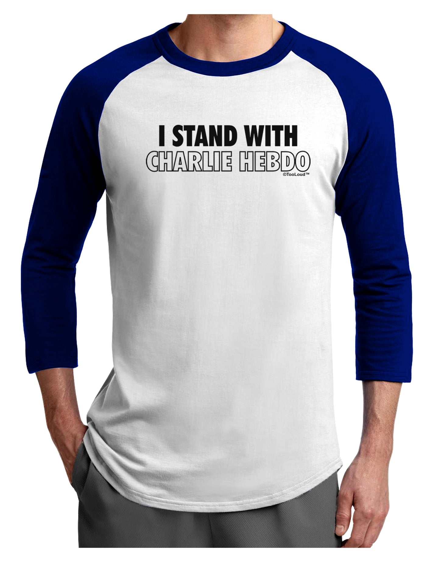 I Stand With Charlie Adult Raglan Shirt by TooLoud-TooLoud-White-Royal-X-Small-Davson Sales