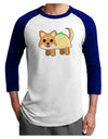 Cute Taco Dog Adult Raglan Shirt-TooLoud-White-Royal-X-Small-Davson Sales