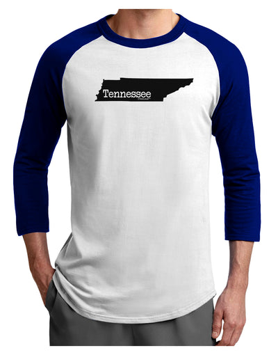 Tennessee - United States Shape Adult Raglan Shirt by TooLoud-TooLoud-White-Royal-X-Small-Davson Sales