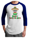 Happy Cinco de Mayo Cat Adult Raglan Shirt by TooLoud-TooLoud-White-Royal-X-Small-Davson Sales