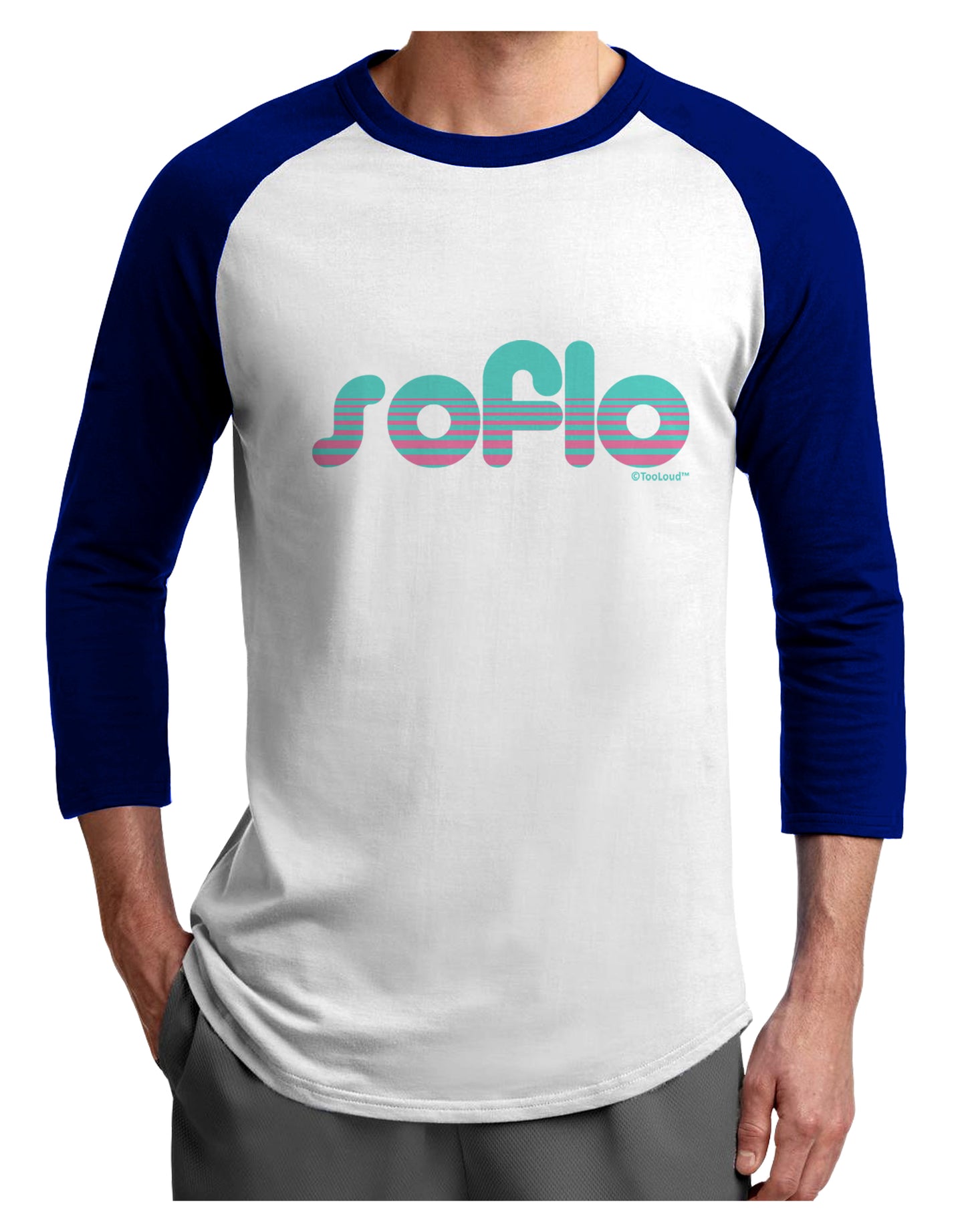 SoFlo - South Beach Style Design Adult Raglan Shirt by TooLoud-TooLoud-White-Royal-X-Small-Davson Sales