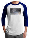 American Flag Galaxy Adult Raglan Shirt by TooLoud-TooLoud-White-Royal-X-Small-Davson Sales