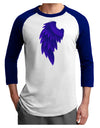 Single Left Dark Angel Wing Design - Couples Adult Raglan Shirt-Raglan Shirt-TooLoud-White-Royal-X-Small-Davson Sales
