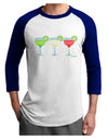 Margaritas - Mexican Flag Colors - Cinco de Mayo Adult Raglan Shirt by TooLoud-TooLoud-White-Royal-X-Small-Davson Sales