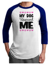 My Dog Rescued Me Adult Raglan Shirt-TooLoud-White-Royal-X-Small-Davson Sales