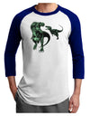 Jurassic Dinosaur Design 1 Adult Raglan Shirt by TooLoud-TooLoud-White-Royal-X-Small-Davson Sales