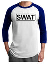 SWAT Team Logo - Text Adult Raglan Shirt by TooLoud-TooLoud-White-Royal-X-Small-Davson Sales