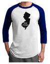 New Jersey - United States Shape Adult Raglan Shirt by TooLoud-TooLoud-White-Royal-X-Small-Davson Sales