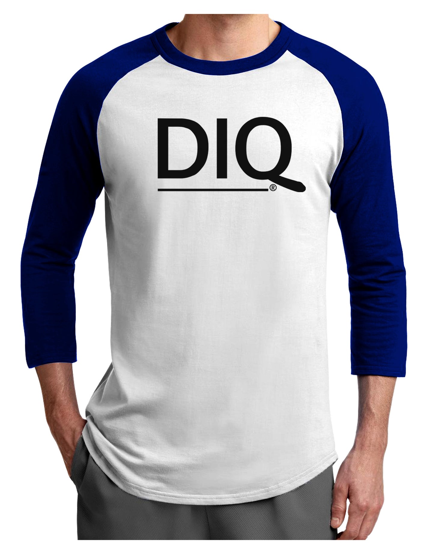 DIQ Wear Logo Adult Raglan Shirt-DIQ Wear-White-Royal-X-Small-Davson Sales
