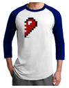 Couples Pixel Heart Design - Right Adult Raglan Shirt by TooLoud-TooLoud-White-Royal-X-Small-Davson Sales