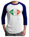 Irish Flag Kiss Adult Raglan Shirt by TooLoud-Raglan Shirt-TooLoud-White-Royal-X-Small-Davson Sales