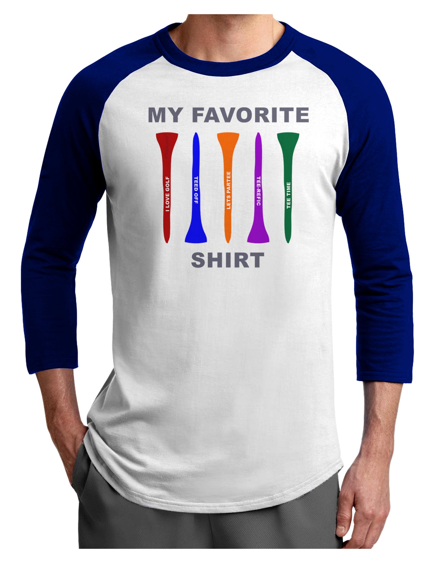 My Favorite Tee Shirt Adult Raglan Shirt by TooLoud-TooLoud-White-Royal-X-Small-Davson Sales
