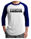 Cancun Mexico - Cinco de Mayo Adult Raglan Shirt-TooLoud-White-Royal-X-Small-Davson Sales