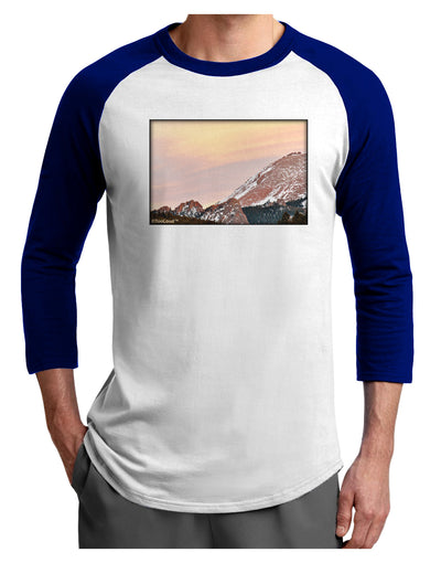 CO Sunset Cliffs Adult Raglan Shirt-Raglan Shirt-TooLoud-White-Royal-X-Small-Davson Sales