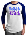 Basic Witch Color Blue Adult Raglan Shirt-TooLoud-White-Royal-XXX-Large-Davson Sales