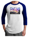 Colorado Rainbow Sunset Text Adult Raglan Shirt-Raglan Shirt-TooLoud-White-Royal-X-Small-Davson Sales