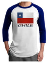 Chile Flag Adult Raglan Shirt-Raglan Shirt-TooLoud-White-Royal-X-Small-Davson Sales