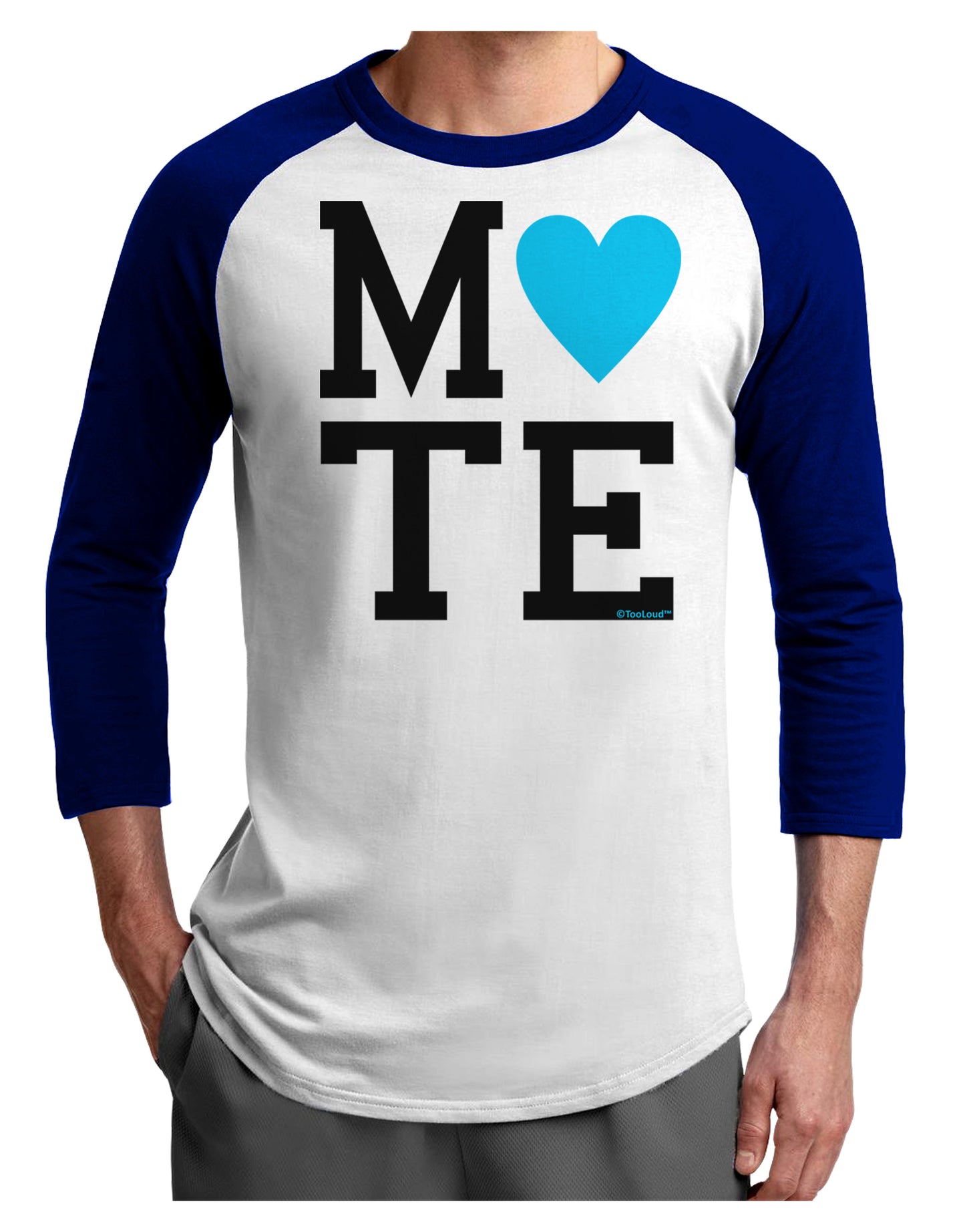 Matching Soulmate Design - Mate - Blue Adult Raglan Shirt by TooLoud-TooLoud-White-Royal-X-Small-Davson Sales