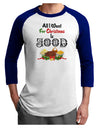 All I Want Is Food Adult Raglan Shirt-Raglan Shirt-TooLoud-White-Royal-XXX-Large-Davson Sales