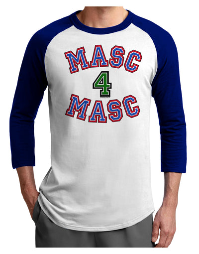 Masc 4 Masc College Stud Adult Raglan Shirt by-Raglan Shirt-TooLoud-White-Royal-X-Small-Davson Sales