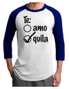 Tequila Checkmark Design Adult Raglan Shirt by TooLoud-TooLoud-White-Royal-X-Small-Davson Sales