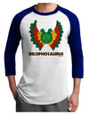 Dilophosaurus Design - Color - Text Adult Raglan Shirt by TooLoud-TooLoud-White-Royal-X-Small-Davson Sales