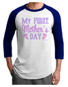 My First Mother's Day - Baby Feet - Pink Adult Raglan Shirt by TooLoud-TooLoud-White-Royal-X-Small-Davson Sales