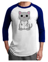 Dr Cat MD - Cute Cat Design Adult Raglan Shirt by TooLoud-TooLoud-White-Royal-X-Small-Davson Sales